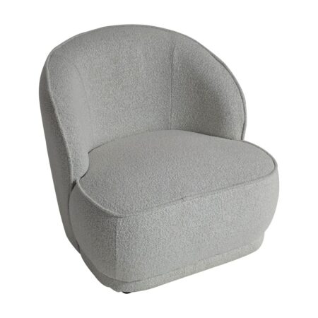 Artekko Cloud Μπεζ Υφασμάτινη Μπουκλέ Πολυθρόνα (78x81x74)cm