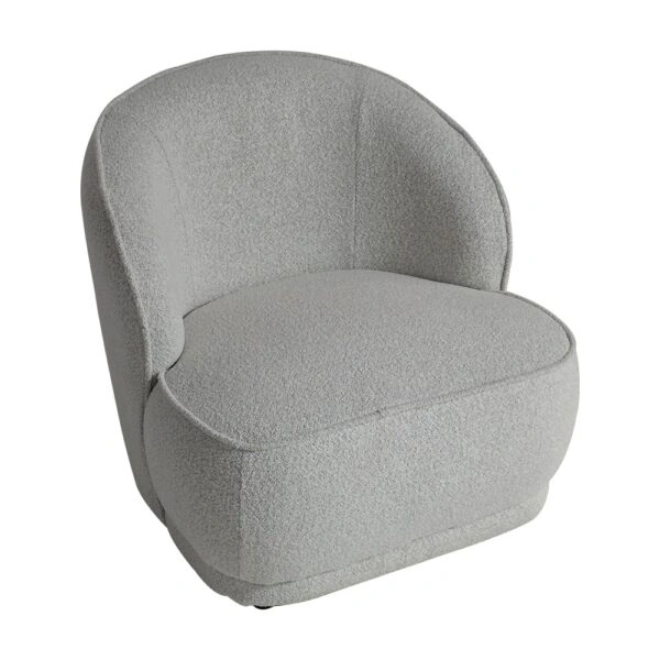 Artekko Cloud Μπεζ Υφασμάτινη Μπουκλέ Πολυθρόνα (78x81x74)cm