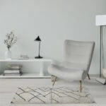 Artekko Cloud Λευκή Υφασμάτινη Μπουκλέ Πολυθρόνα (97x80x100)cm