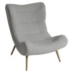 Artekko Cloud Μπεζ Υφασμάτινη Μπουκλέ Πολυθρόνα (97x80x100)cm