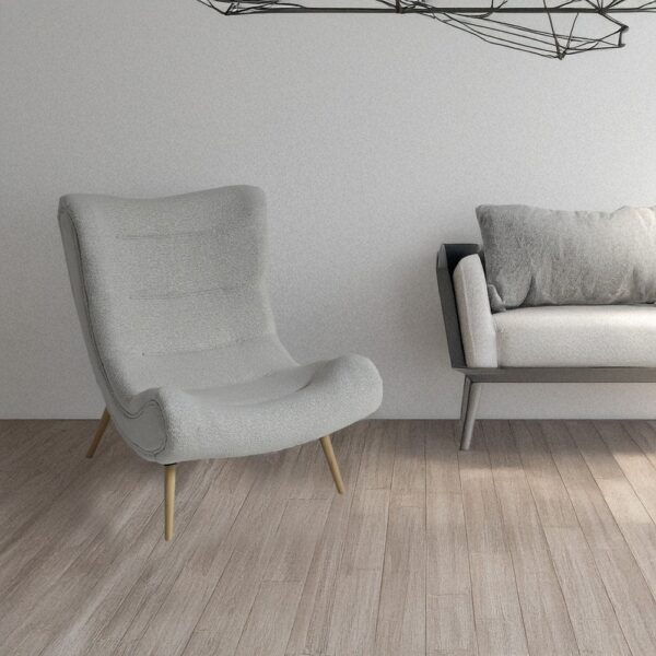 Artekko Cloud Μπεζ Υφασμάτινη Μπουκλέ Πολυθρόνα (97x80x100)cm