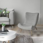 Artekko Cloud Μπεζ Υφασμάτινη Μπουκλέ Πολυθρόνα (97x80x100)cm