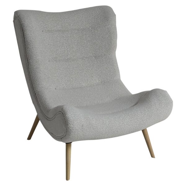 Artekko Cloud Μπεζ Υφασμάτινη Μπουκλέ Πολυθρόνα (97x80x100)cm