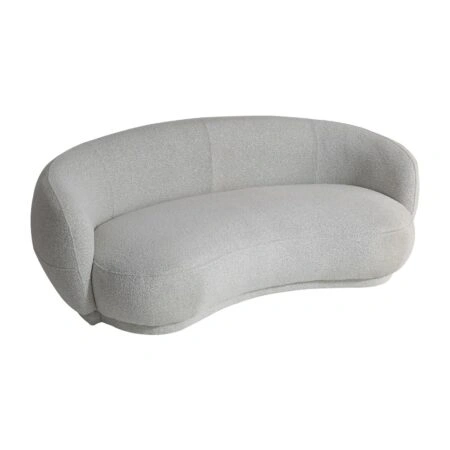 Artekko Cloud Μπεζ Υφασμάτινος Μπουκλέ Τριθέσιος Καναπές (191x93x73)cm