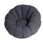 Artekko Cloud Γκρι Υφασμάτινη Μπουκλέ Περιστρεφόμενη Πολυθρόνα (98x97x69)cm