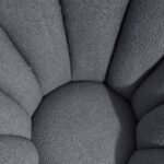 Artekko Cloud Γκρι Υφασμάτινη Μπουκλέ Περιστρεφόμενη Πολυθρόνα (98x97x69)cm