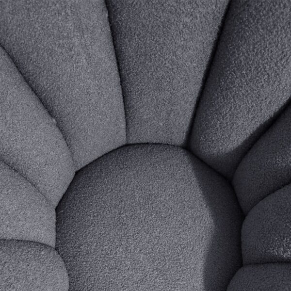 Artekko Cloud Γκρι Υφασμάτινη Μπουκλέ Περιστρεφόμενη Πολυθρόνα (98x97x69)cm