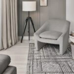 Artekko Cloud Μπεζ Υφασμάτινη Πολυθρόνα (76x76x71)cm