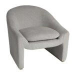 Artekko Cloud Μπεζ Υφασμάτινη Πολυθρόνα (76x76x71)cm