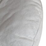 Artekko Cloud Λευκή Υφασμάτινη Περιστρεφόμενη Πολυθρόνα με Μαύρα Μεταλλικά Πόδια (97x101x80)cm