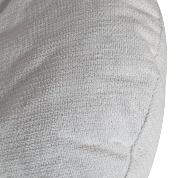 Artekko Cloud Λευκή Υφασμάτινη Περιστρεφόμενη Πολυθρόνα με Μαύρα Μεταλλικά Πόδια (97x101x80)cm