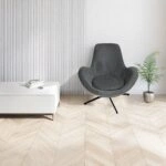 Artekko Cloud Γκρι Υφασμάτινη Περιστρεφόμενη Πολυθρόνα με Μαύρα Μεταλλικά Πόδια (87x77x73)cm