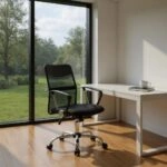 Καρέκλα γραφείου Franco με ύφασμα Mesh χρώμα μαύρο 59x57x95/105εκ.