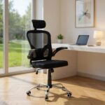 Καρέκλα γραφείου διευθυντική Falcon Megapap με ύφασμα Mesh χρώμα μαύρο 68x65x119/129εκ.