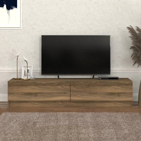 Έπιπλο τηλεόρασης Ahenk Megapap χρώμα καρυδί 160x31,3x32,9εκ.