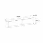 Έπιπλο τηλεόρασης Ahenk Megapap χρώμα καρυδί 160x31,3x32,9εκ.