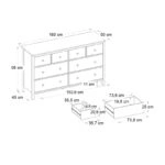 Συρταριέρα - Μπουφές Sabina Megapap χρώμα sepet oak 160x50x96εκ.