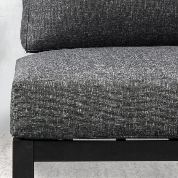 Σαλόνι κήπου Echo Megapap σετ 3 τμχ μέταλλο - ξύλο χρώμα μαύρο - γκρι