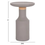 ΒΟΗΘΗΤΙΚΟ ΤΡΑΠΕΖΙ TRED(T) HM18169.03 FIBER CEMENT ΓΚΡΙ-ΦΥΣΙΚΟ RATTAN--Φ40x61Υεκ.