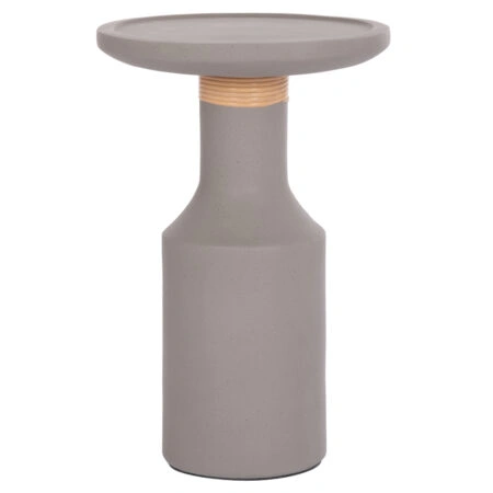 ΒΟΗΘΗΤΙΚΟ ΤΡΑΠΕΖΙ TRED(T) HM18169.03 FIBER CEMENT ΓΚΡΙ-ΦΥΣΙΚΟ RATTAN--Φ40x61Υεκ.
