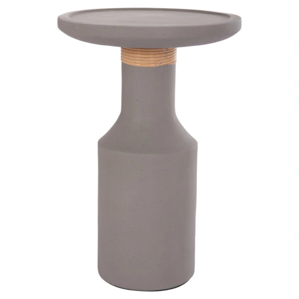 ΒΟΗΘΗΤΙΚΟ ΤΡΑΠΕΖΙ TRED(T) HM18169.03 FIBER CEMENT ΓΚΡΙ-ΦΥΣΙΚΟ RATTAN--Φ40x61Υεκ.