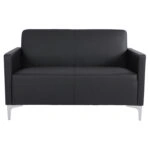 ΚΑΝΑΠΕΣ 2ΘΕΣΙΟΣ NELLIE HM3159.21 ΜΕ ΜΑΥΡΟ PU 113x71x71Υ εκ.