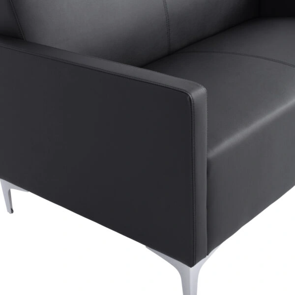 ΚΑΝΑΠΕΣ 2ΘΕΣΙΟΣ NELLIE HM3159.21 ΜΕ ΜΑΥΡΟ PU 113x71x71Υ εκ.