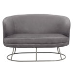 ΚΑΝΑΠΕΣ 2ΘΕΣΙΟΣ ARIEN HM8492.01 ΑΠΟ ΒΕΛΟΥΔΟ ΓΚΡΙ ΜΕ ΑΣΗΜΙ ΒΑΣΗ 125Χ80Χ84Υ εκ.