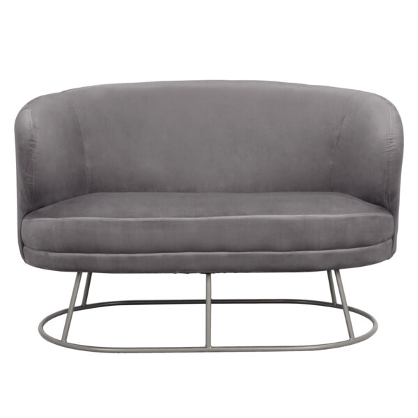 ΚΑΝΑΠΕΣ 2ΘΕΣΙΟΣ ARIEN HM8492.01 ΑΠΟ ΒΕΛΟΥΔΟ ΓΚΡΙ ΜΕ ΑΣΗΜΙ ΒΑΣΗ 125Χ80Χ84Υ εκ.