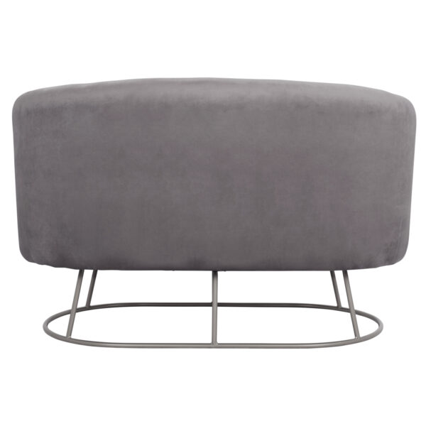 ΚΑΝΑΠΕΣ 2ΘΕΣΙΟΣ ARIEN HM8492.01 ΑΠΟ ΒΕΛΟΥΔΟ ΓΚΡΙ ΜΕ ΑΣΗΜΙ ΒΑΣΗ 125Χ80Χ84Υ εκ.