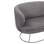 ΚΑΝΑΠΕΣ 2ΘΕΣΙΟΣ ARIEN HM8492.01 ΑΠΟ ΒΕΛΟΥΔΟ ΓΚΡΙ ΜΕ ΑΣΗΜΙ ΒΑΣΗ 125Χ80Χ84Υ εκ.