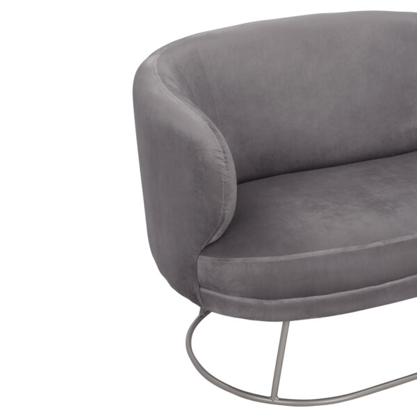 ΚΑΝΑΠΕΣ 2ΘΕΣΙΟΣ ARIEN HM8492.01 ΑΠΟ ΒΕΛΟΥΔΟ ΓΚΡΙ ΜΕ ΑΣΗΜΙ ΒΑΣΗ 125Χ80Χ84Υ εκ.