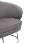 ΚΑΝΑΠΕΣ 2ΘΕΣΙΟΣ ARIEN HM8492.01 ΑΠΟ ΒΕΛΟΥΔΟ ΓΚΡΙ ΜΕ ΑΣΗΜΙ ΒΑΣΗ 125Χ80Χ84Υ εκ.