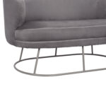 ΚΑΝΑΠΕΣ 2ΘΕΣΙΟΣ ARIEN HM8492.01 ΑΠΟ ΒΕΛΟΥΔΟ ΓΚΡΙ ΜΕ ΑΣΗΜΙ ΒΑΣΗ 125Χ80Χ84Υ εκ.