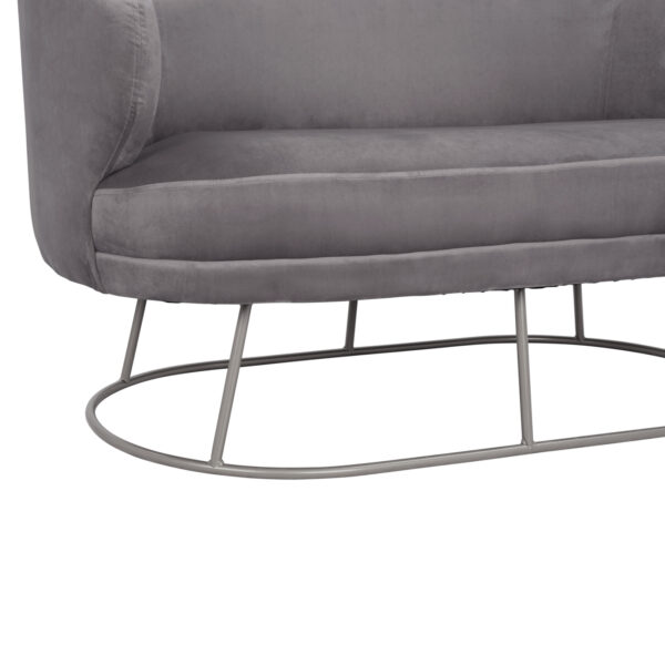 ΚΑΝΑΠΕΣ 2ΘΕΣΙΟΣ ARIEN HM8492.01 ΑΠΟ ΒΕΛΟΥΔΟ ΓΚΡΙ ΜΕ ΑΣΗΜΙ ΒΑΣΗ 125Χ80Χ84Υ εκ.