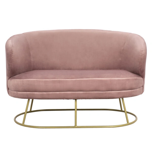 ΚΑΝΑΠΕΣ 2ΘΕΣΙΟΣ ARIEN HM8492.02 ΑΠΟ ΒΕΛΟΥΔΟ ΣΑΠΙΟ ΜΗΛΟ ΜΕ ΧΡΥΣΗ ΒΑΣΗ 125X80X84Y εκ.