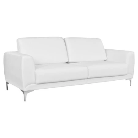 ΚΑΝΑΠΕΣ 3ΘΕΣΙΟΣ KENZIE HM3121.32 ΜΕ ΛΕΥΚΟ PU 190x81x81 εκ.