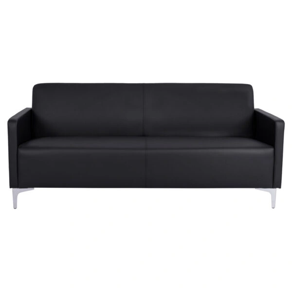 ΚΑΝΑΠΕΣ 3ΘΕΣΙΟΣ NELLIE HM3159.31 ΜΕ ΜΑΥΡΟ PU 163x71x71Υ εκ.