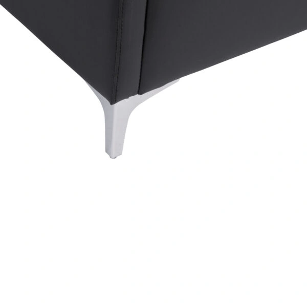 ΚΑΝΑΠΕΣ 3ΘΕΣΙΟΣ NELLIE HM3159.31 ΜΕ ΜΑΥΡΟ PU 163x71x71Υ εκ.