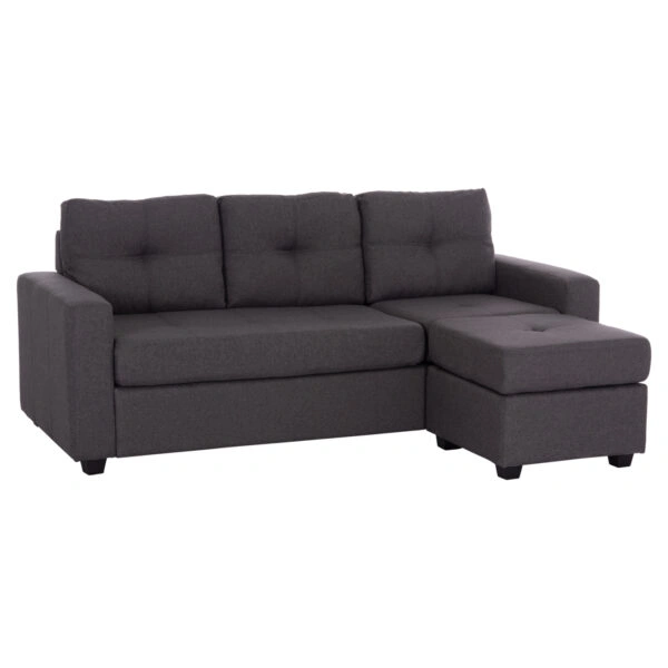 ΚΑΝΑΠΕΣ ΓΩΝΙΑ HM3004.02 ΑΡΙΣΤΕΡΗ ΚΑΙ ΔΕΞΙΑ ΜΕ ΓΚΡΙ ΥΦΑΣΜΑ 205X145X87Y εκ.