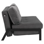 ΚΑΝΑΠΕΣ ΚΡΕΒΑΤΙ ΒΕΛΟΥΔΟ ΓΚΡΙ 2½ ΘΕΣΙΟΣ HM3079.11 151x92x66Υ εκ.