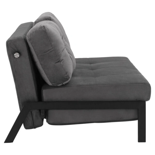 ΚΑΝΑΠΕΣ ΚΡΕΒΑΤΙ ΒΕΛΟΥΔΟ ΓΚΡΙ 2½ ΘΕΣΙΟΣ HM3079.11 151x92x66Υ εκ.