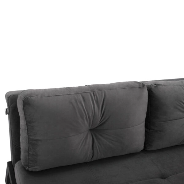 ΚΑΝΑΠΕΣ ΚΡΕΒΑΤΙ ΒΕΛΟΥΔΟ ΓΚΡΙ 2½ ΘΕΣΙΟΣ HM3079.11 151x92x66Υ εκ.