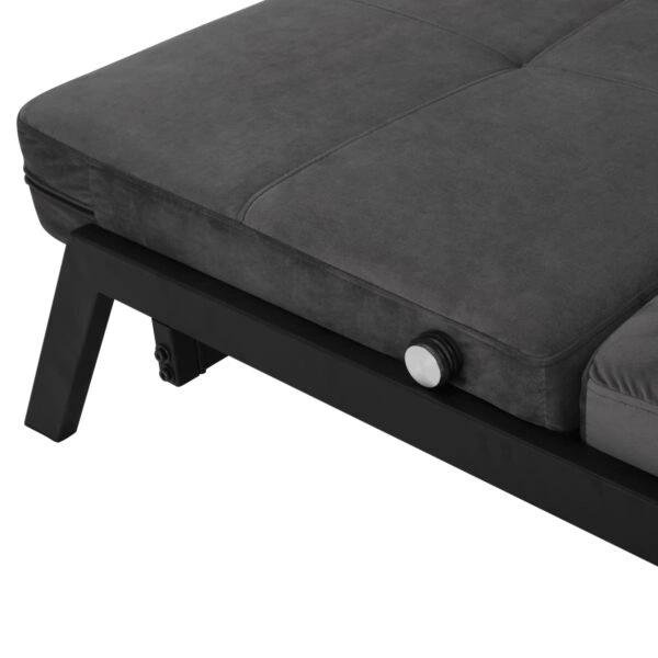 ΚΑΝΑΠΕΣ ΚΡΕΒΑΤΙ ΒΕΛΟΥΔΟ ΓΚΡΙ 2½ ΘΕΣΙΟΣ HM3079.11 151x92x66Υ εκ.