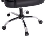 ΚΑΡΕΚΛΑ ΓΡΑΦΕΙΟΥ OCTAVIUS HM1202 ΜΑΥΡΟ PVC & NYLON-ΜΕΤΑΛ.ΧΡΩΜΙΟ ΒΑΣΗ 52x55x128Υεκ