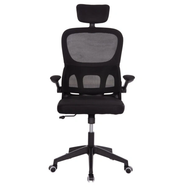 ΚΑΡΕΚΛΑ ΓΡΑΦΕΙΟΥ BASTON HM18236.01 ΜΑΥΡΟ MESH & PP ΣΚΕΛΕΤΟΣ 64x60x117-127Υεκ.