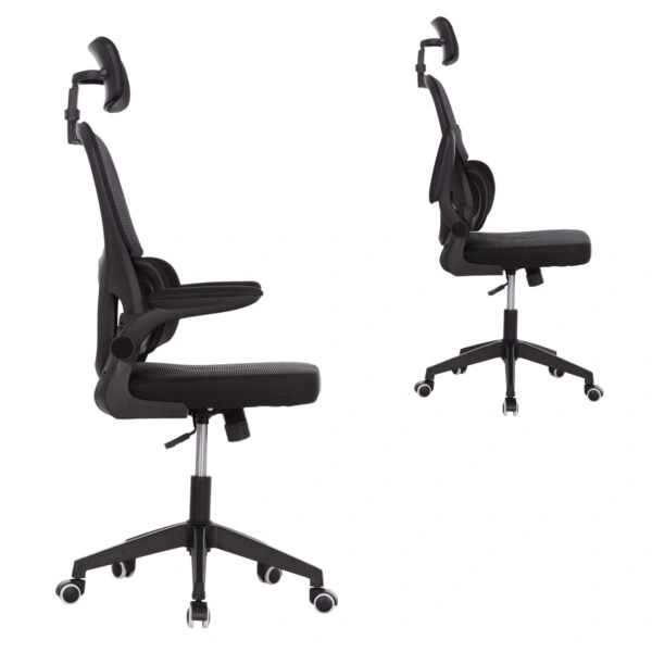 ΚΑΡΕΚΛΑ ΓΡΑΦΕΙΟΥ BASTON HM18236.01 ΜΑΥΡΟ MESH & PP ΣΚΕΛΕΤΟΣ 64x60x117-127Υεκ.