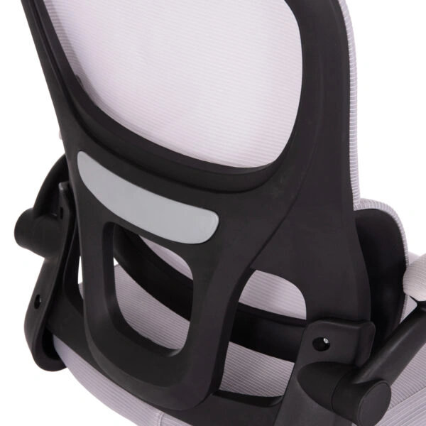 ΚΑΡΕΚΛΑ ΓΡΑΦΕΙΟΥ BASTON HM18236.02 ΓΚΡΙ MESH & ΜΑΥΡΟ PP ΣΚΕΛΕΤΟΣ 64x60x127Υεκ.