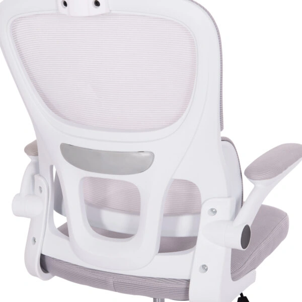 ΚΑΡΕΚΛΑ ΓΡΑΦΕΙΟΥ BASTON HM18236.03 ΓΚΡΙ MESH & ΛΕΥΚΟΣ PP ΣΚΕΛΕΤΟΣ 64x60x127Υεκ.