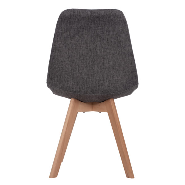 ΚΑΡΕΚΛΑ VEGAS ΜΕ ΞΥΛΙΝΑ ΠΟΔΙΑ ΚΑΙ ΜΕ ΥΦΑΣΜΑ ΓΚΡΙ HM0033.50 48Χ55Χ82 ΕΚ